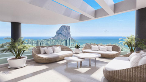 Apartments und Penthäuser in Calpe mit Meerblick