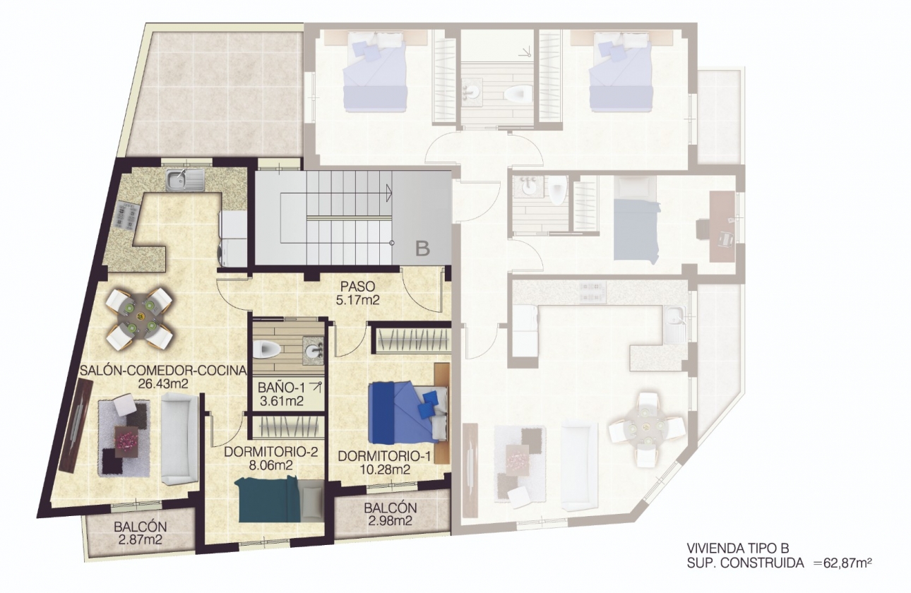 New Build - Apartment / flat - Jacarilla